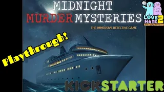 Playthrough of Midnight Murder Mysteries - Coming to Kickstarter!