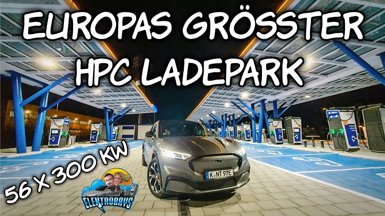 Europas größter HPC Ladepark mit 56 X 300 KW am Kamener Kreuz ist eröffnet. Elektroauto @enbw