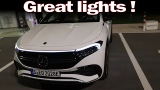 Mercedes EQA 250 - The car by night, testing the lights
