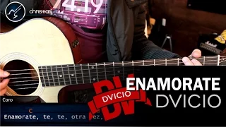 Como tocar Enamorate de DVICIO en Guitarra Acustica | Tutorial Acordes Ritmo Christianvib