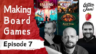 New Era of Game Design - Making Board Games Ep.7 (Under Falling Skies, Letter Jam, Adrenaline)
