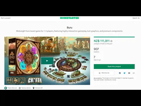 Buru (2021) Board Game - Solo Play Through vs 2 Lawan AI