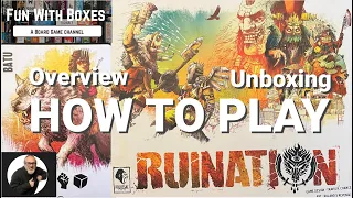 Ruination Post Apocalyptic Board Game | Unboxing and How to Play | Travis R Chance | Kolossal Games.