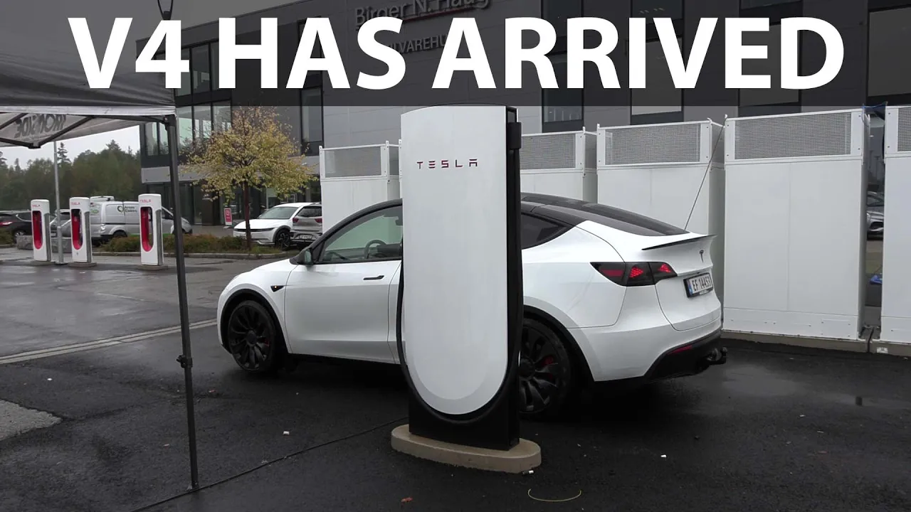 First v4 supercharger in Norway