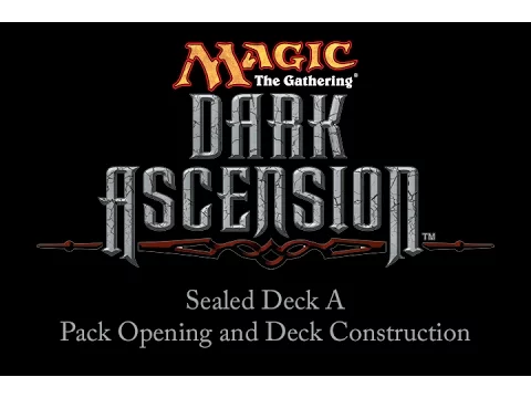 Magic: The Gathering: Dark Ascension Sealed Deck A Deck Construction