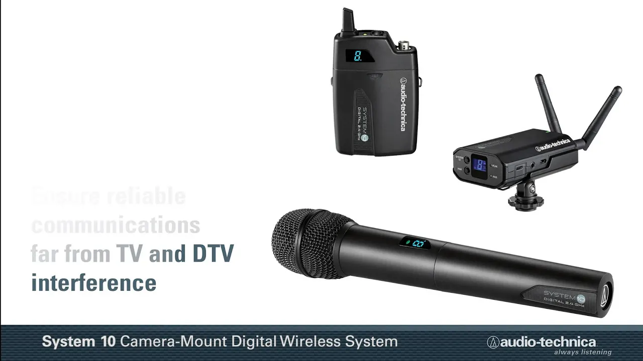 Product video thumbnail for Audio Technica ATW-1702 System 10 Wireless Mount Set with Handheld Mic