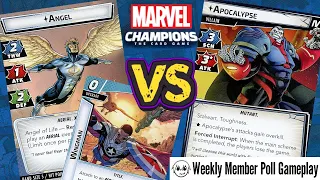 ANGEL vs APOCALYPSE (Expert) Marvel Champions Playthrough | Aerial Wingman Leadership