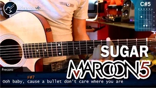 Cómo tocar &quot;Sugar&quot; de Maroon 5 en Guitarra Acústica FÁCIL  (HD) Tutorial Acordes - Christianvib