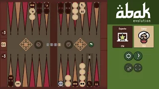 Abak Evolution Backgammon: Samy Garib vs AI Expert Level #1.