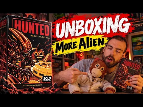 Hunted: Mining Colony 415 (2nd Edition) | Unboxing Alien, Again! | Solo Game of the Month