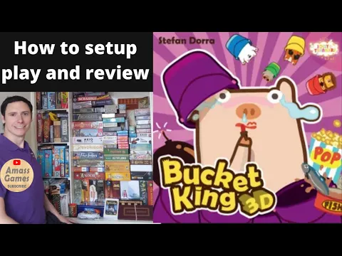 Bucket King 3D how to setup play and review #amassgames #party #games #boardgame #gametok #fun