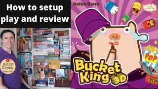 Bucket King 3D how to setup play and review #amassgames #party #games #boardgame #gametok #fun