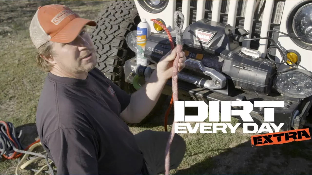 How to Install a Bubba Rope Synthetic Winch Rope on a Warn Winch - Dirt Every Day Extra