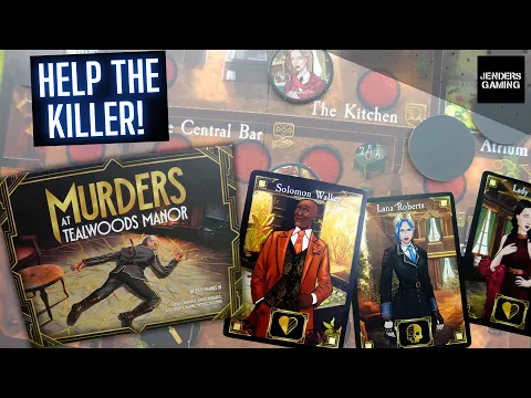 Help the murderer in the board game Murders at Tealwoods manor !