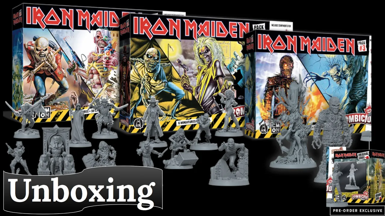 Iron Maiden Packs 1, 2, & 3: Unboxing (CMON - Zombicide)