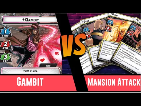 Marvel Champions | Gambit | Vs Mansion Attack | Solo | Justice | Deck Testing | Mutant Genesis