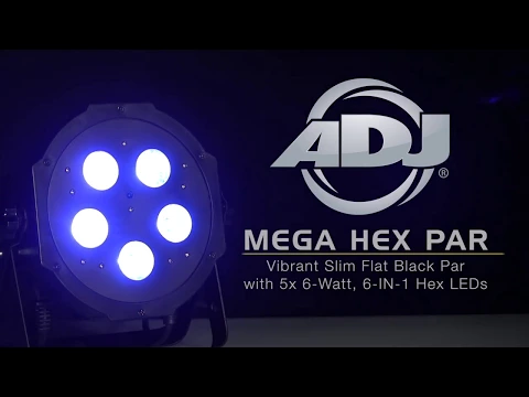 Product video thumbnail for ADJ American DJ Mega Hex Par RGBWA Plus UV LED Wash Light 8-Pack