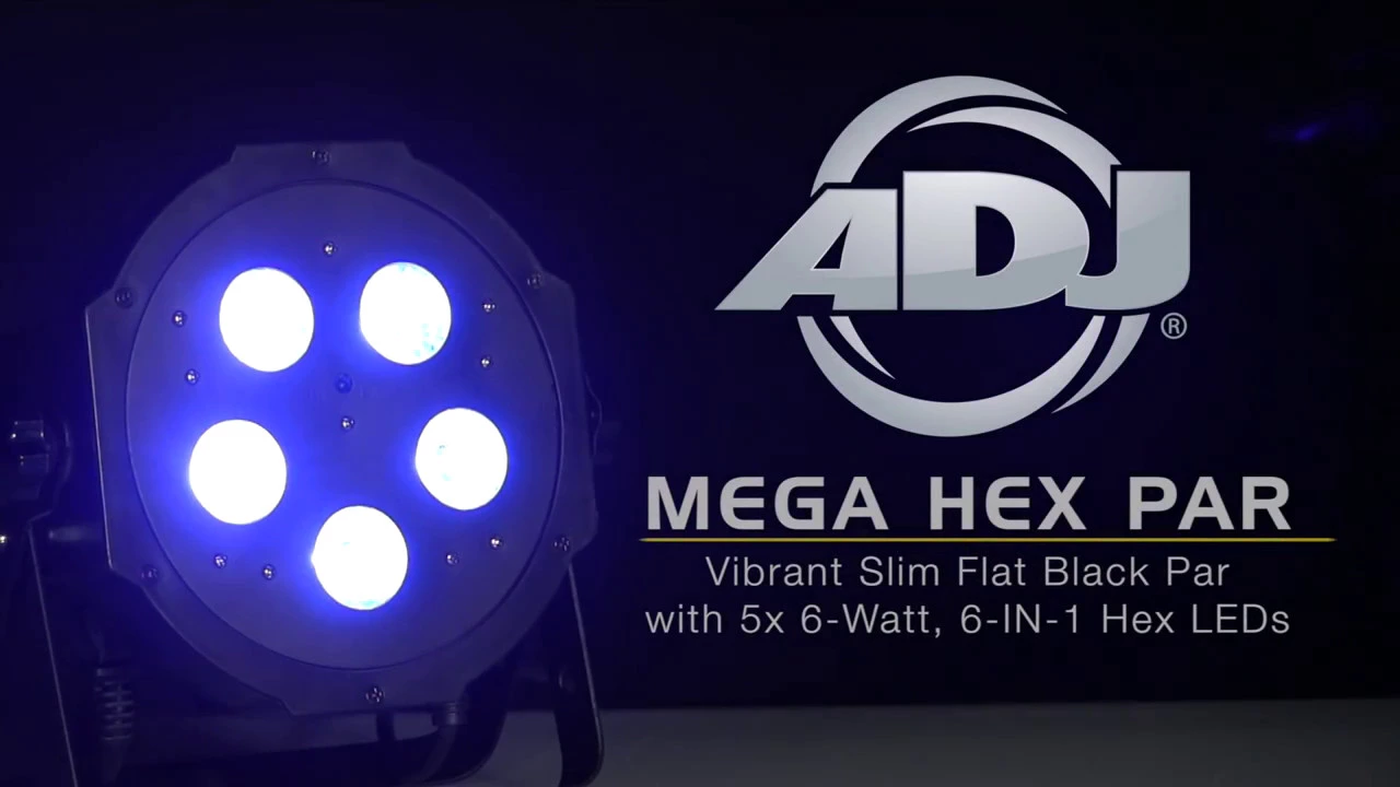 Product video thumbnail for ADJ American DJ Mega Hex Par LED Wash Light 2-Pack with Controller