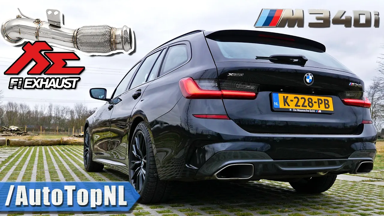 @FiExhaust 200 Cell Downpipe for BMW M340i sounds AWESOME! by AutoTopNL