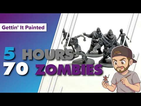 70+ Miniatures Painted in 5 Hours | Zombicide Black Plague Zombies | Speed Painting Miniatures