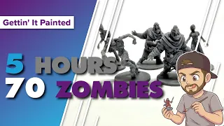 70+ Miniatures Painted in 5 Hours | Zombicide Black Plague Zombies | Speed Painting Miniatures