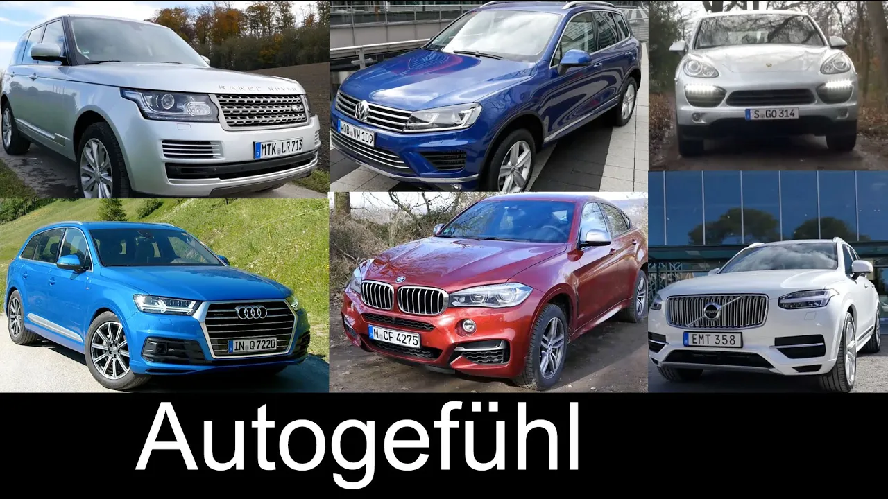 Best FullSize SUV comparison Audi Q7 Volvo XC90 vs BMW X6 Range Rover VW Touareg Porsche Cayenne