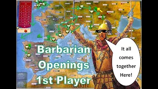 BARBARIAN OPENING STRATEGIES - Player 1 Turn 1 - Rome Total War: The Board Game - Strategy Guide