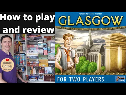 Glasgow two player board game How to setup play and review 4k AmassGames #boardgame #games #gamers
