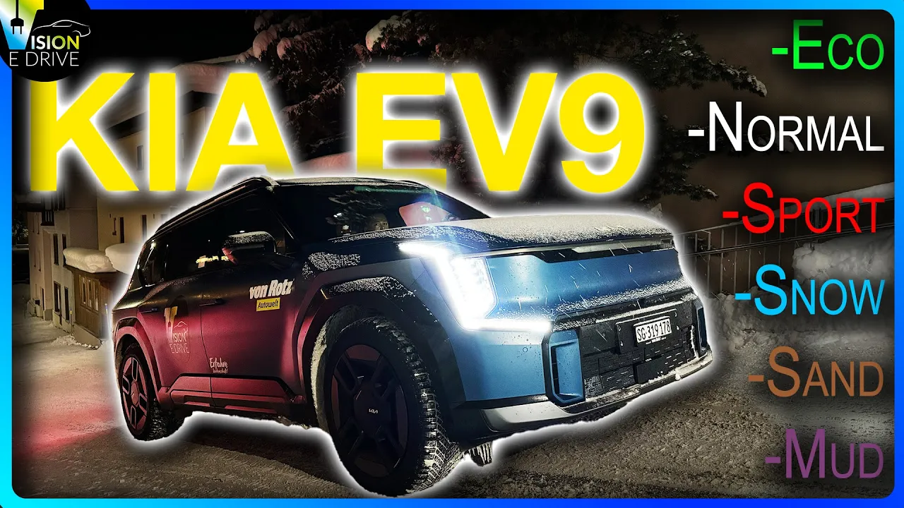 KIA EV9 GT-Line - Wie sicher bewegen sich 2.8t auf SCHNEE und EIS? Extremtest im Steilhang!