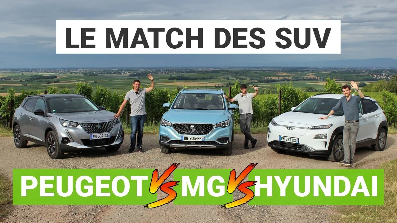 Hyundai KONA vs. Peugeot E-2008 vs. MG ZS : le match des SUV électriques
