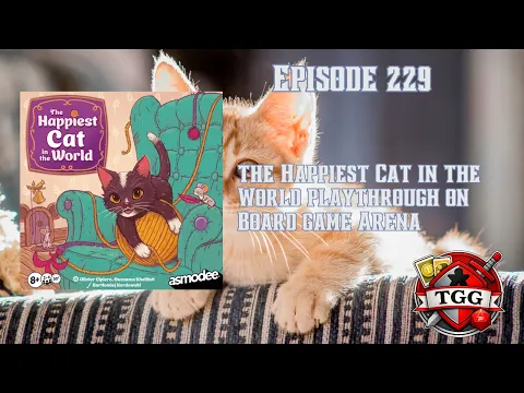 The Happiest Cat in the World Playthrough on Board Game Arena | Cozy Cat Apartment Builder!