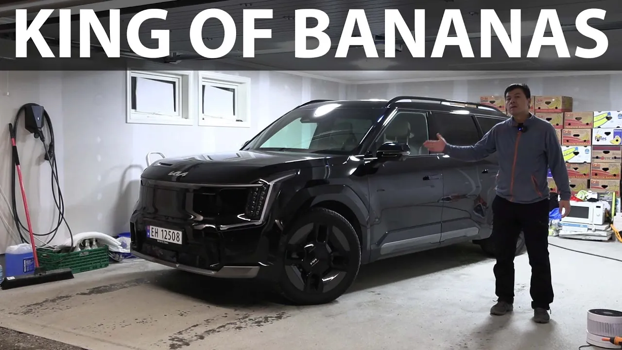 Kia EV9 banana box test