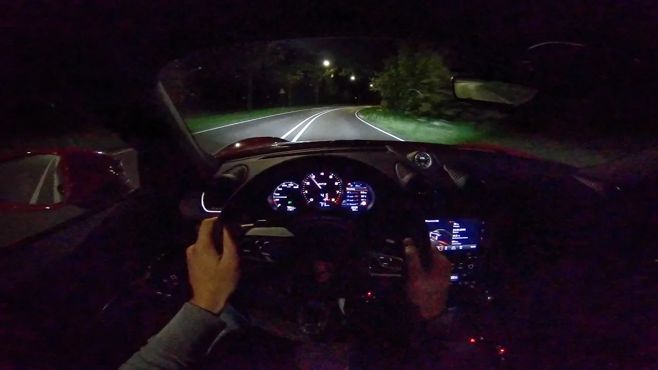 Porsche 718 Cayman GTS NIGHT DRIVE POV by AutoTopNL