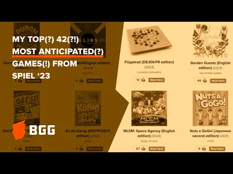 Games I Want to See and Play at SPIEL '23