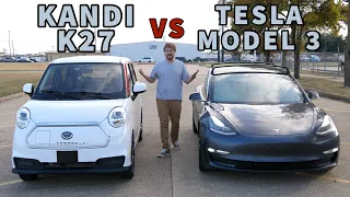 Drag Race! Tesla Model 3 Performance vs Kandi K27