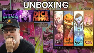 Unboxing Dice Throne: Outcasts - 4 new heroes | Nate Chatellier & Manny Trembley | Dice Throne Inc.