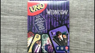 UNO Wednesday Addams Card Game