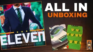 Unboxing ELEVEN Football Board Game – All In Pledge + All Expansions - Gamefound