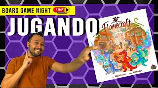 JUGANDO FLAMECRAFT ︎ Board game night en vivo #santosreseña #juegosdemesa #boardgames