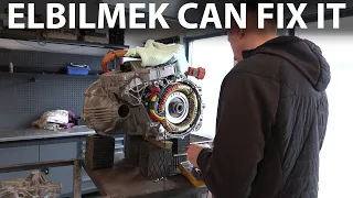 Mercedes EQV with broken motor at Elbilmek