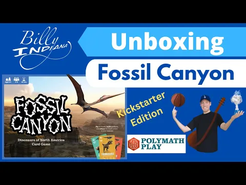 Fossil Canyon Board Game Unboxing - Kickstarter Edition from Polymath Play