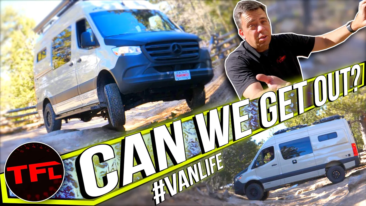 Whoops, We Got Stuck - Can a Big Mercedes Sprinter 4x4 Van Tackle a Narrow Mountain Trail?