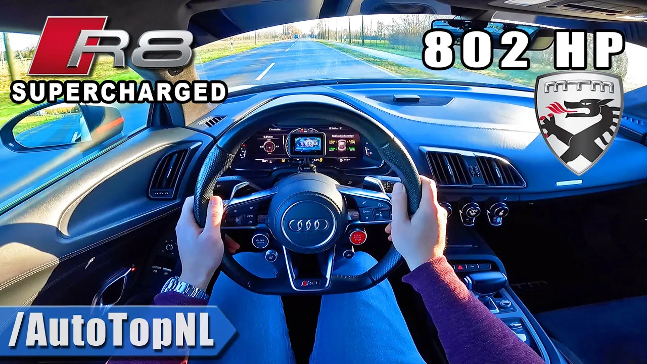 802HP AUDI R8 GT4 MTM POV Test Drive by AutoTopNL