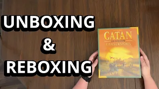 Catan: Cities and Knights Expansion (5th Ed) Board Game Unboxing and Reboxing - What's in the Box?