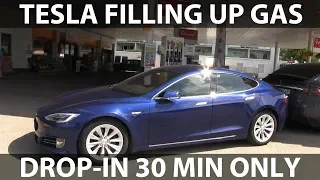Model S refilling AC gas at 3rd party shop