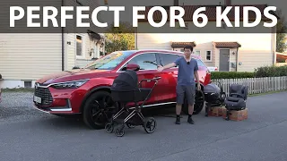 BYD Tang child seat and baby stroller test