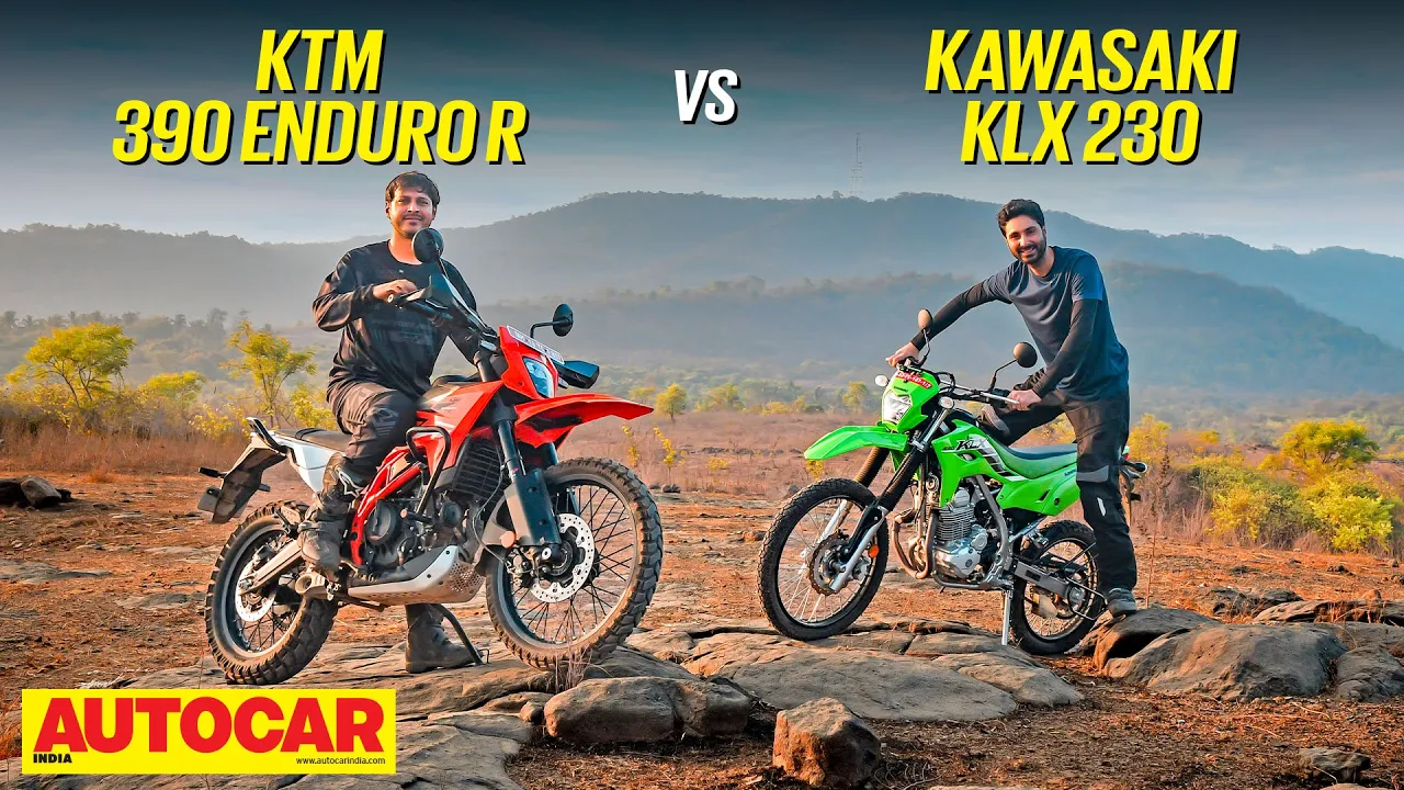 KTM 390 Enduro R vs Kawasaki KLX 230 - Fun and games | Comparison | Autocar India