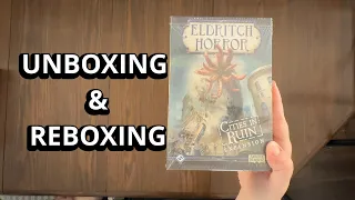 Eldritch Horror: Cities In Ruin Board Game Expansion Unboxing & Reboxing - What's in the Box?