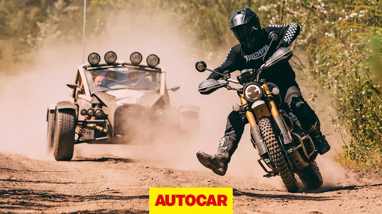 2019 Triumph Scrambler vs Ariel Nomad | Off-road battle | Autocar