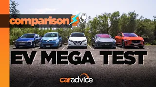 2019 ELECTRIC VEHICLE COMPARISON: I-Pace, Ioniq, Leaf, Model S, Zoe mega test